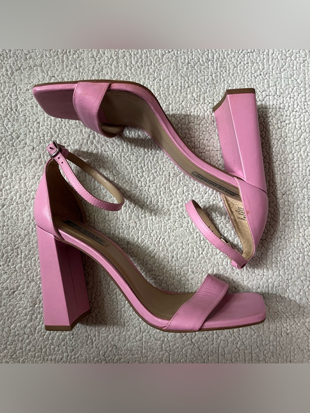 Steve Madden Tiaa Pink Heeled Ankle Strap Sandals Womens 9